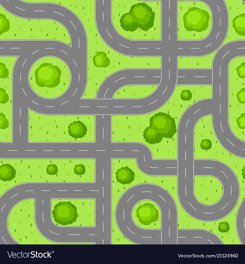 Дорога сверху вектор