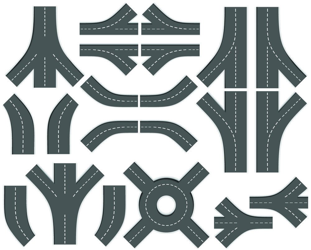 Дорога для вырезания из бумаги