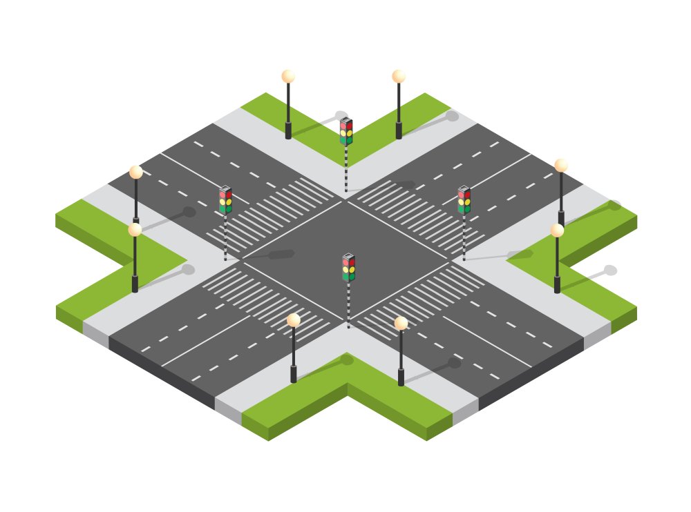 Перекресток вид сверху