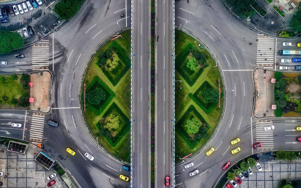 Дороги вид сверху