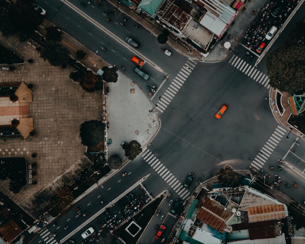 Дороги вид сверху