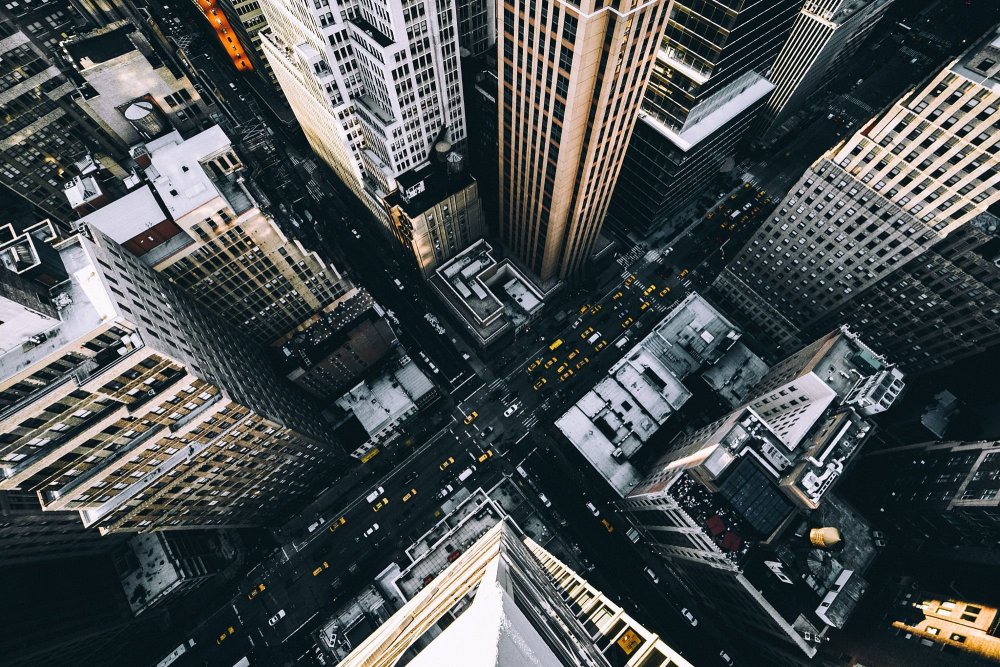 Вид с высотки Нью Йорк