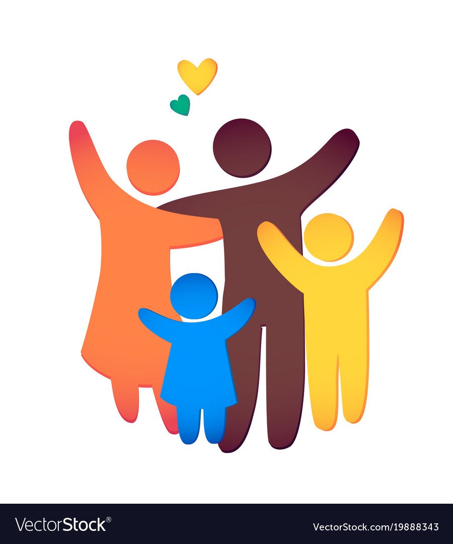 Стилизованное изображение семьи