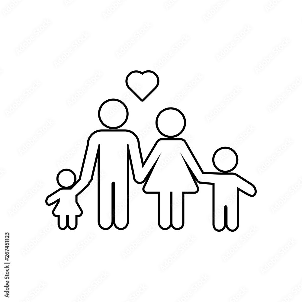 Семья дом силуэт