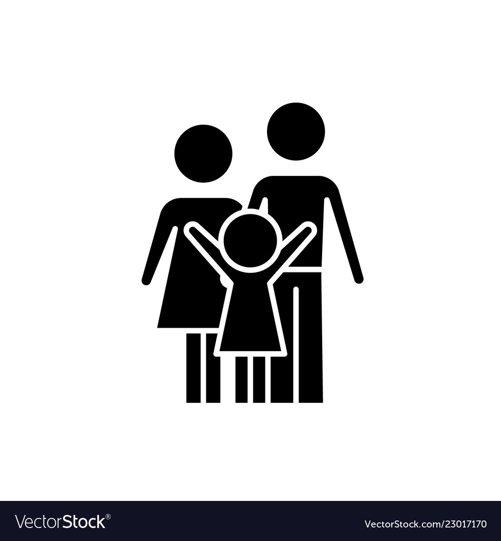 Силуэт семьи из 4 человек