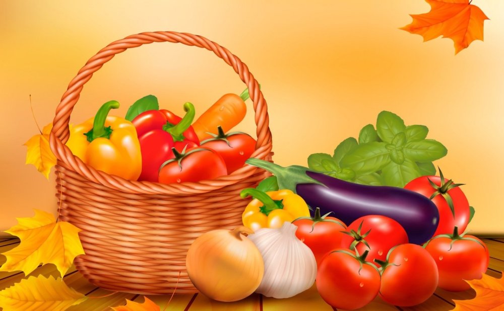 Овощи и фрукты с огорода