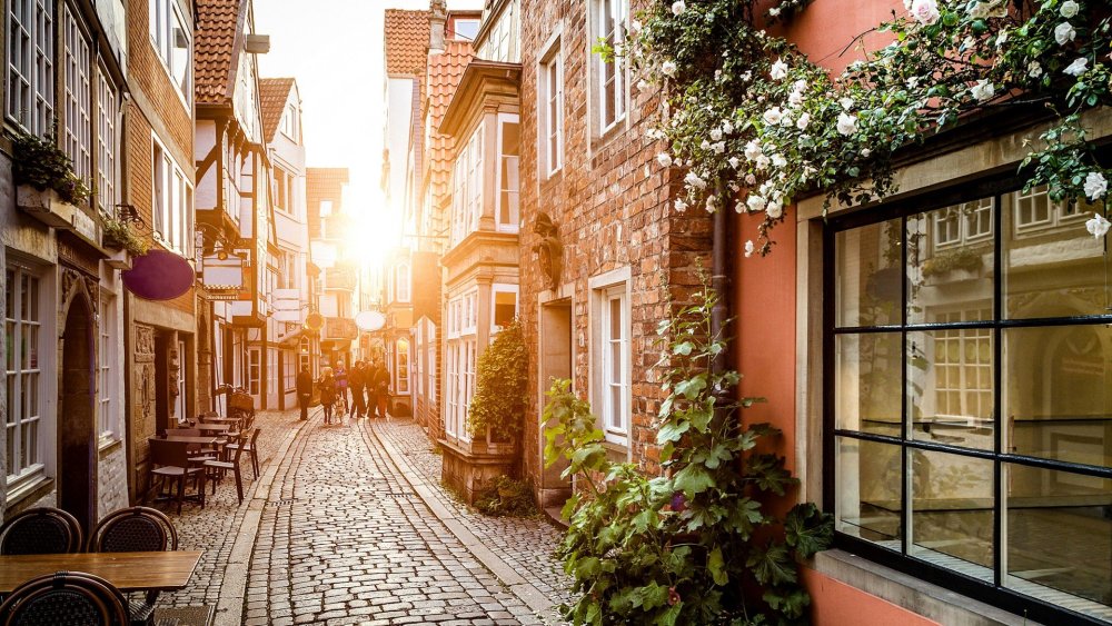 Улочка с кафе в Италии Эстетика