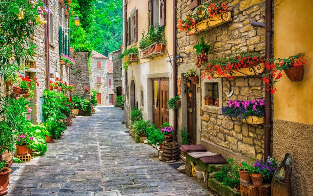 Италия Гористая улочки Италии