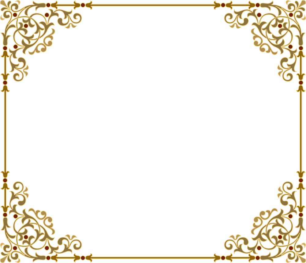 Рамка Золотая Узорная