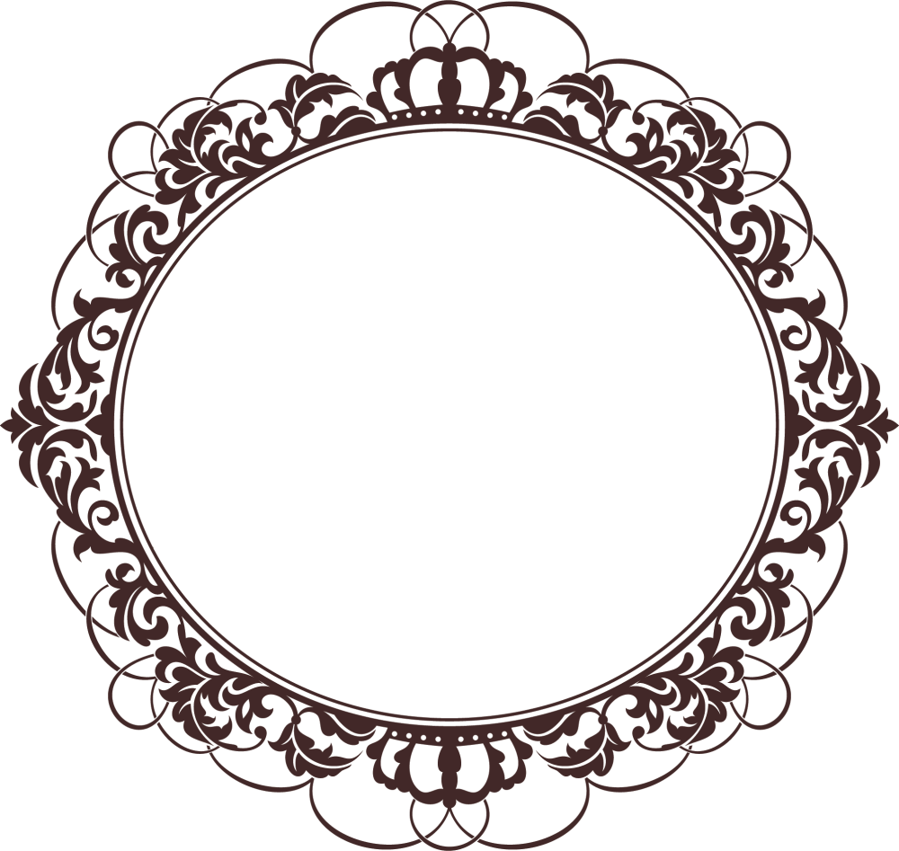 Круглая кружевная рамка