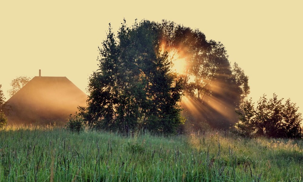 Рассвет в деревне