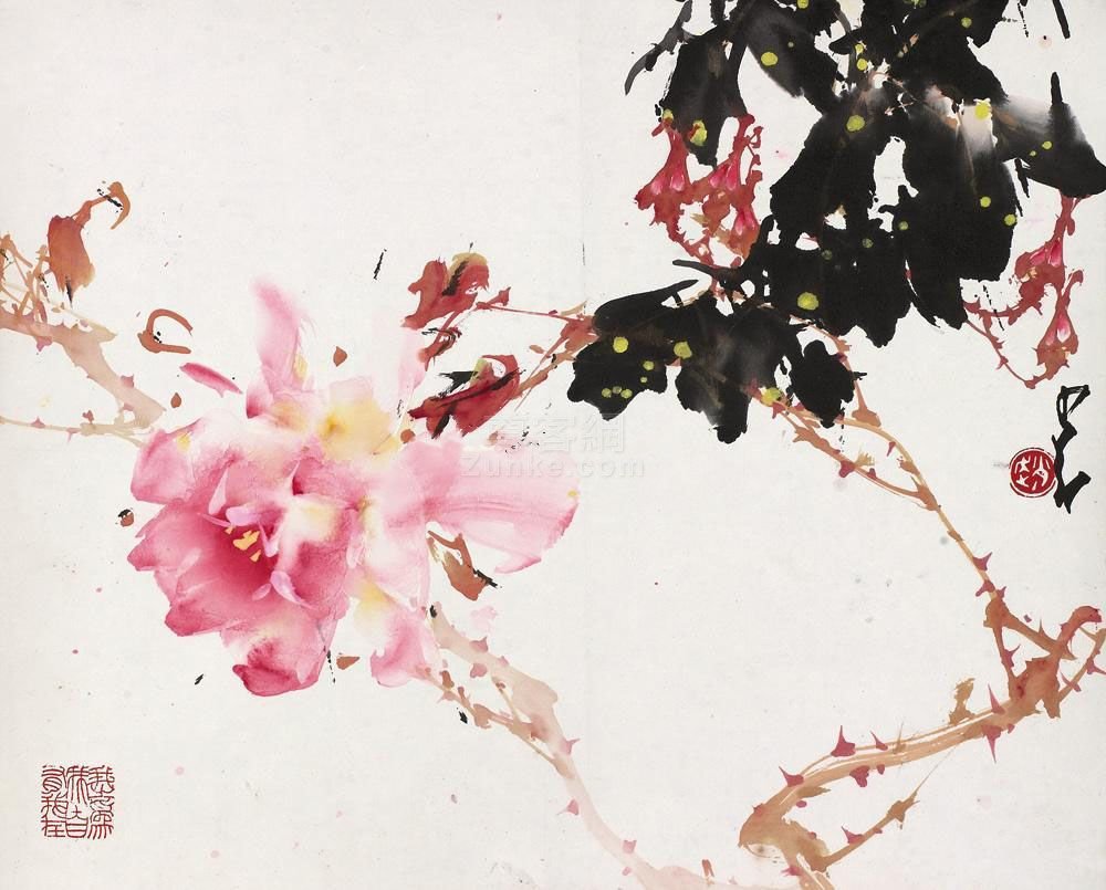 Японская живопись акварелью