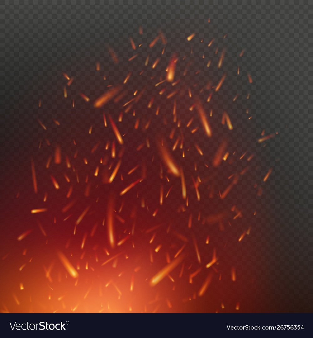 Искры от огня