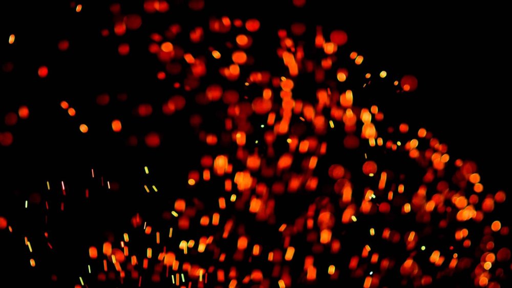 Частицы огня в движении