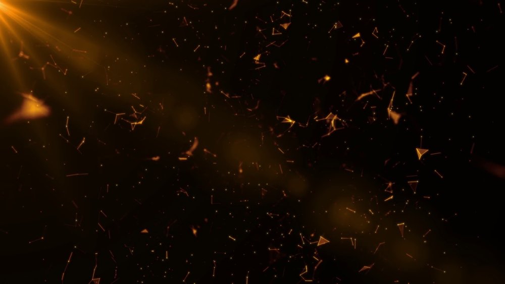 Искры огня на черном фоне