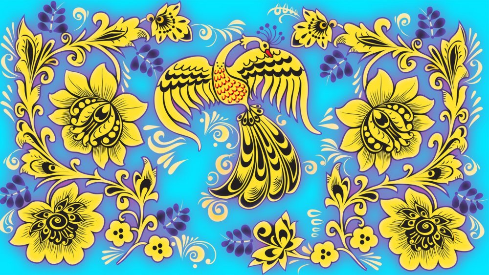 Желто-красная Хохлома