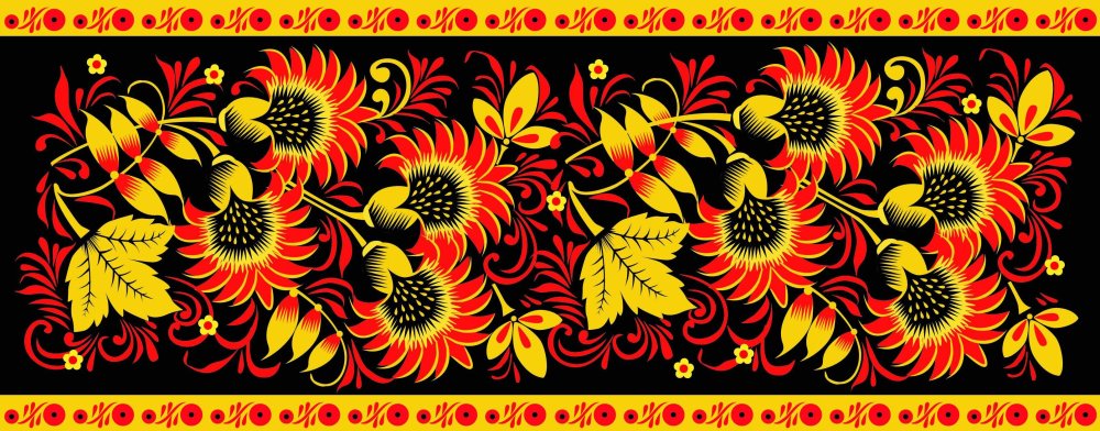 Хохлома Кудрина орнамент