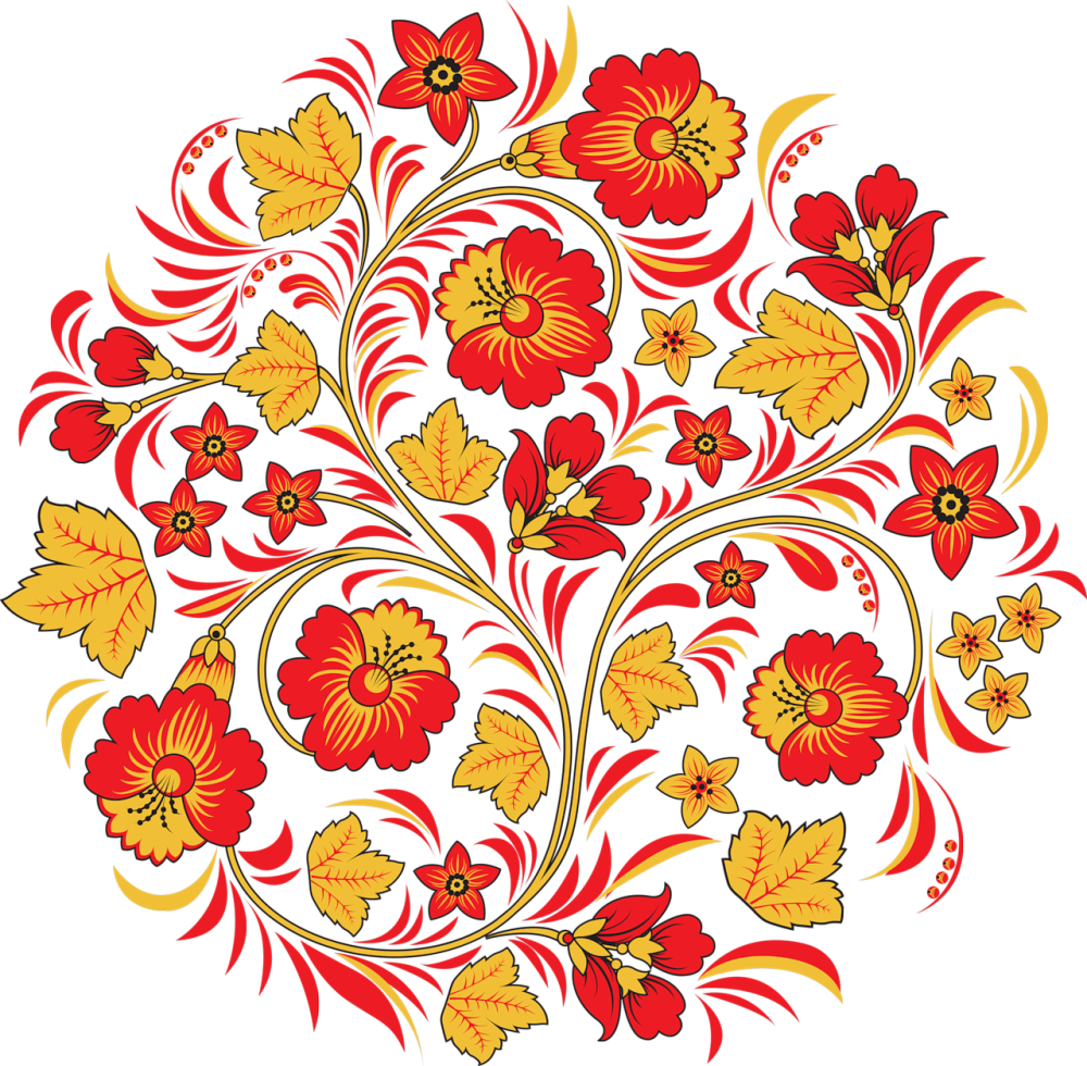 Хохломская роспись вектор