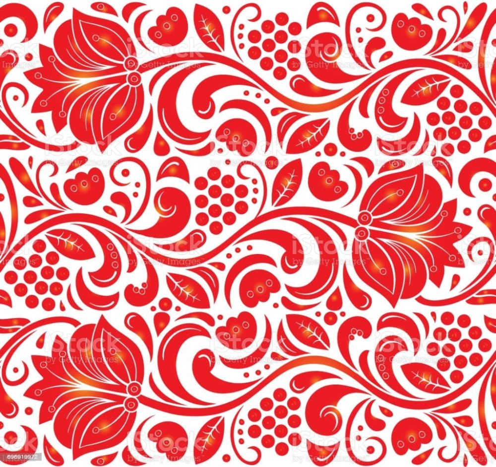 Узоры в русском стиле полосой