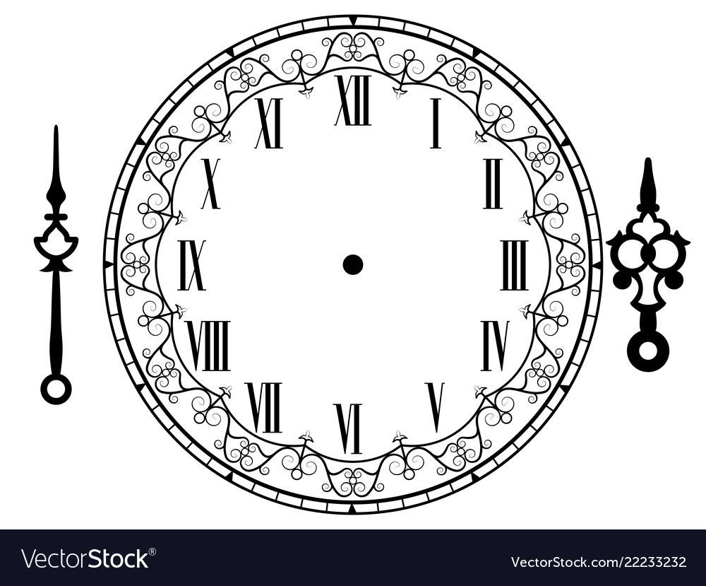 Циферблат для настенных часов вектор