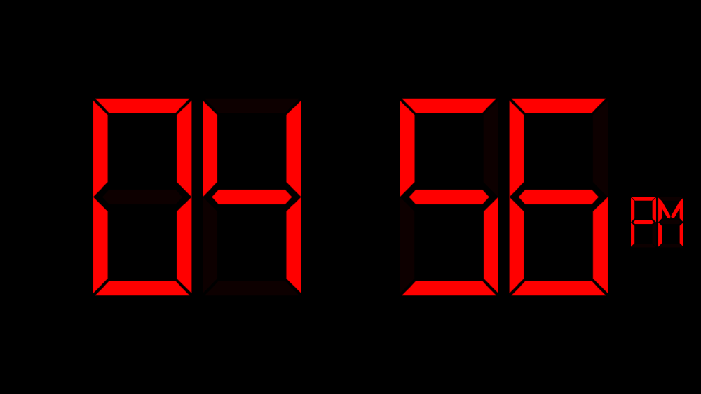 Скринсейвер цифровые часы