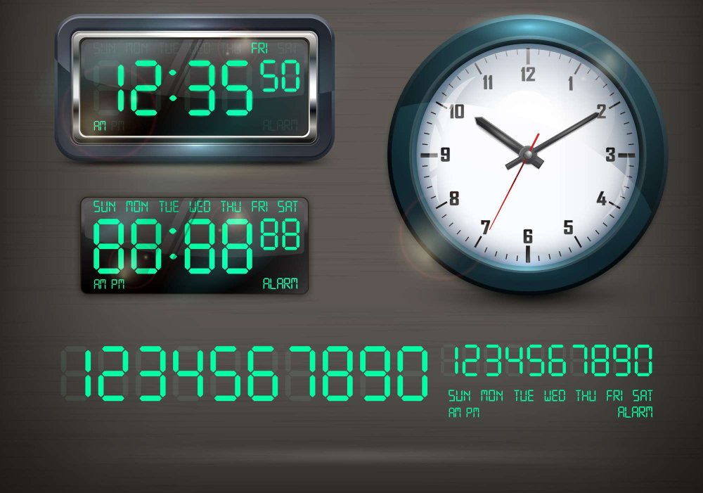 Часы на прозрачном фоне