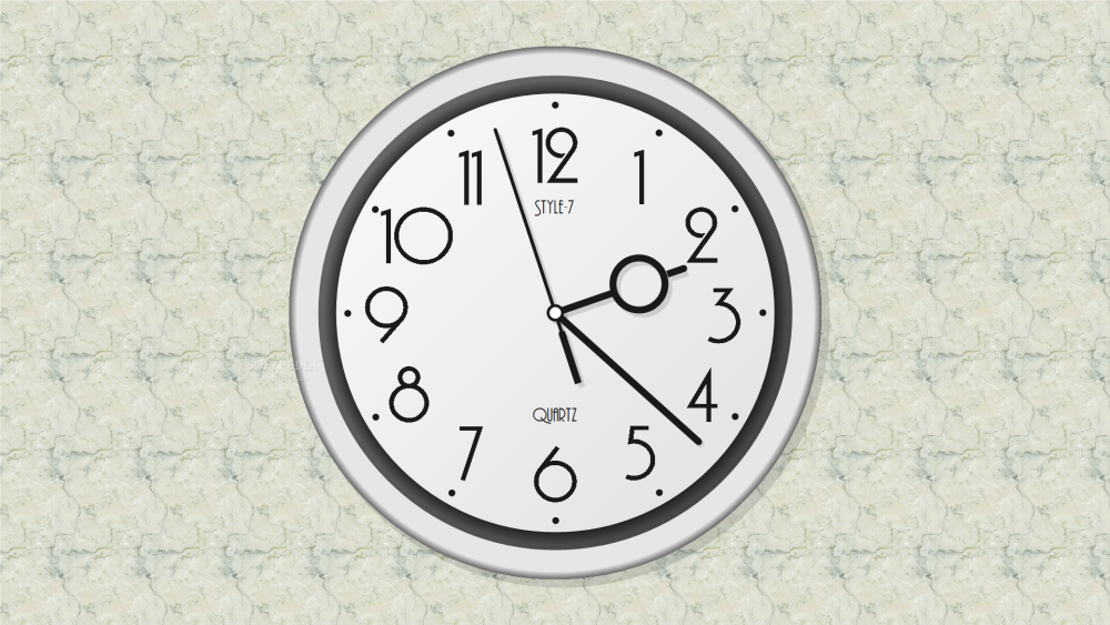 Часы на сером фоне
