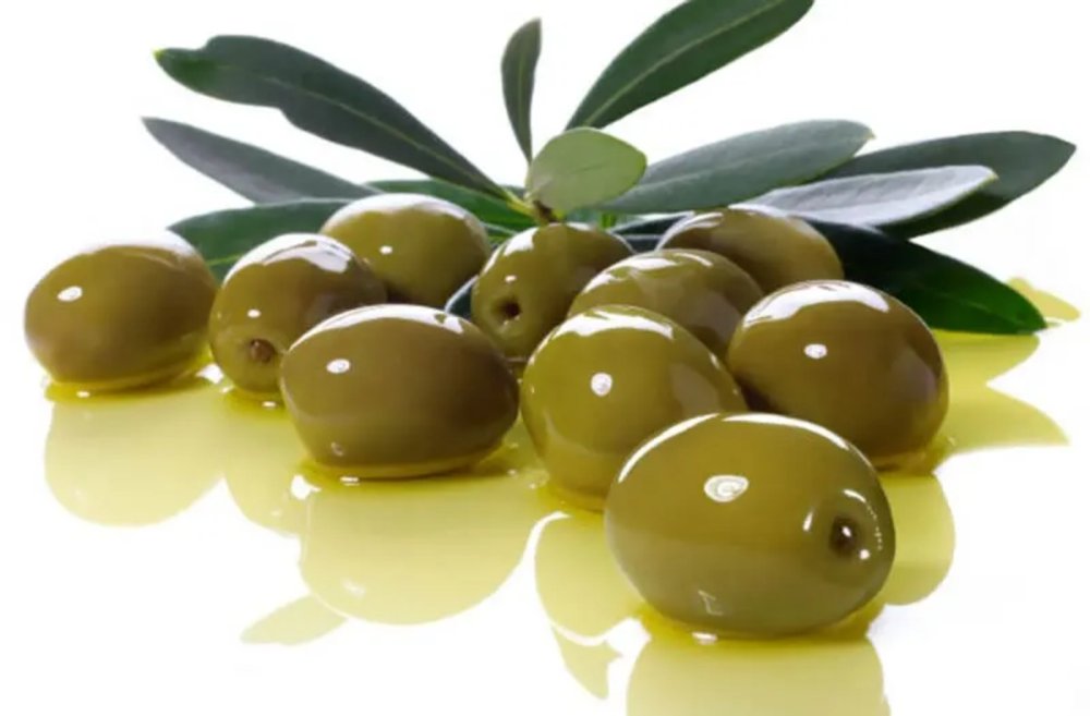 Оливки на белом фоне