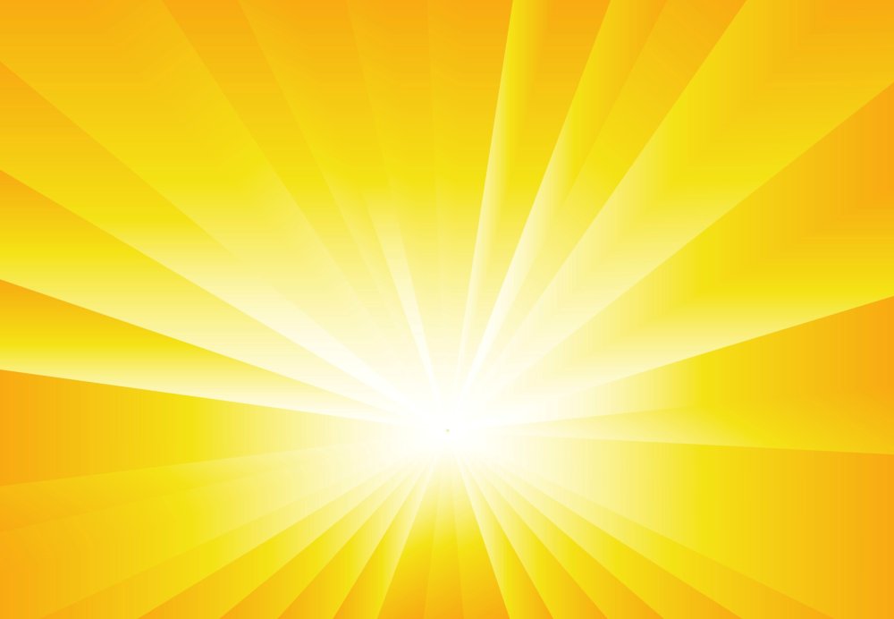 Голубое небо с лучами солнца