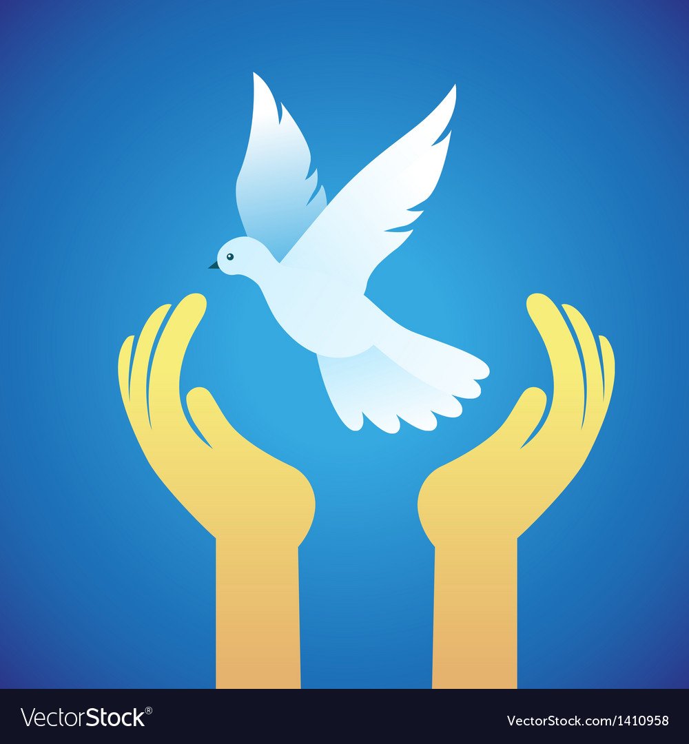 Взлетающий голубь символ