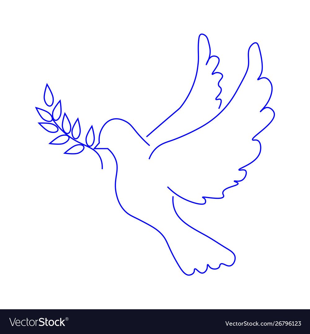 Значок белый голубь