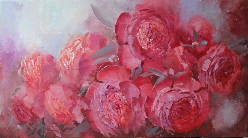 Олег Буйко пионы фон