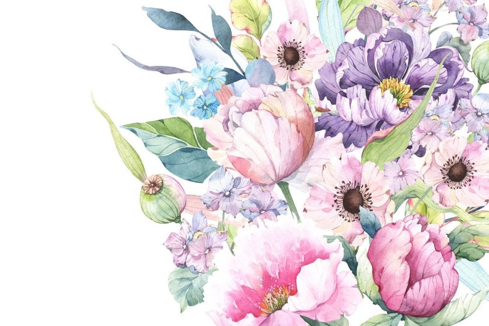 Розовый акрил на холсте