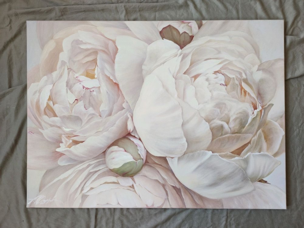 Картины в бело розовых тонах