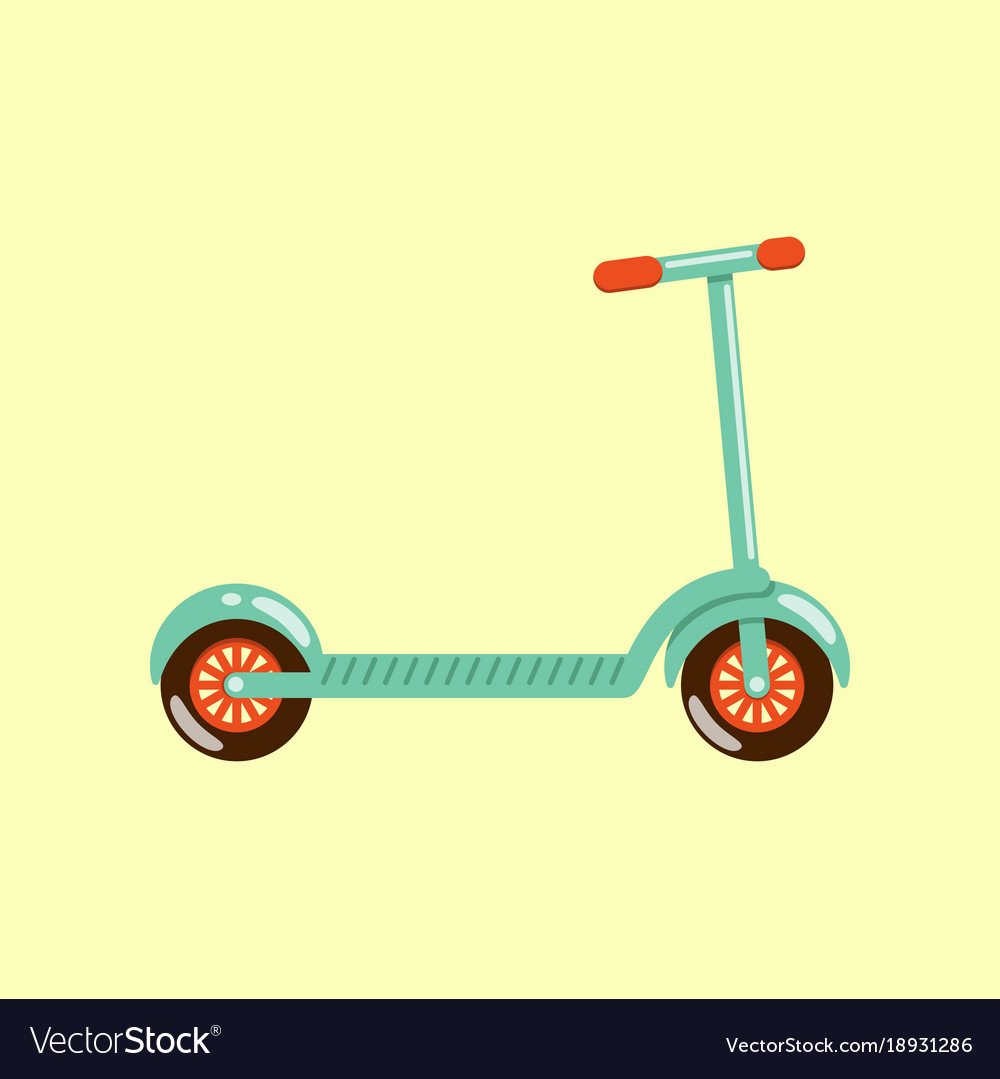 Девочка на самокате без фона