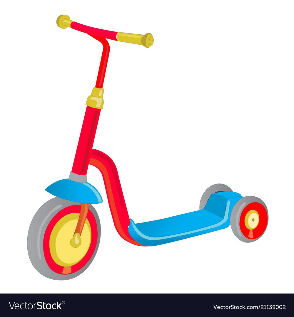 Карточка для детей самокат