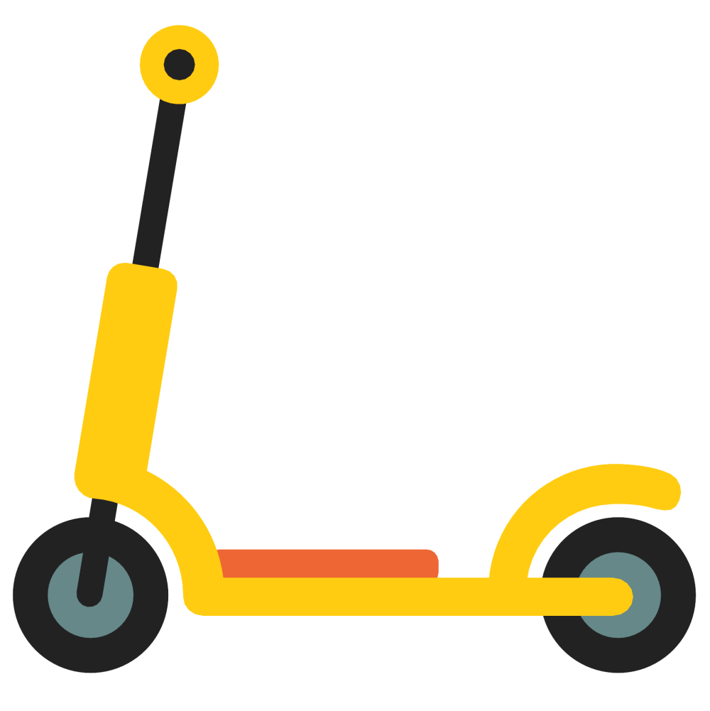 Карточка для детей самокат