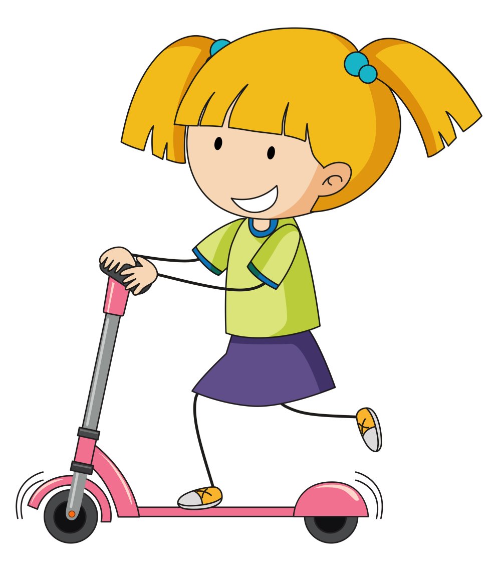 Мультяшка на самокате