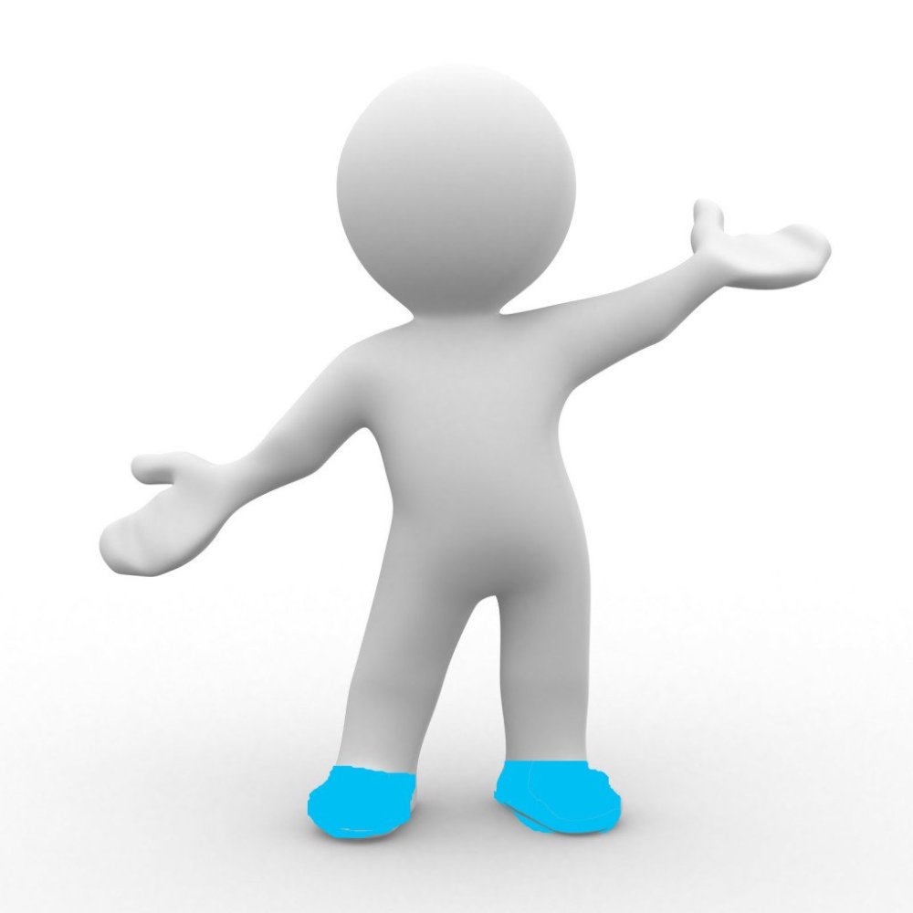 Человечек машет