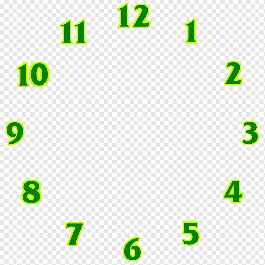 Часы без стрелок на прозрачном фоне