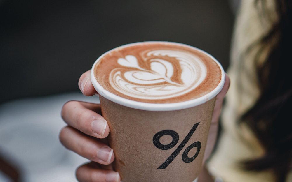 Кружка кофе сверху