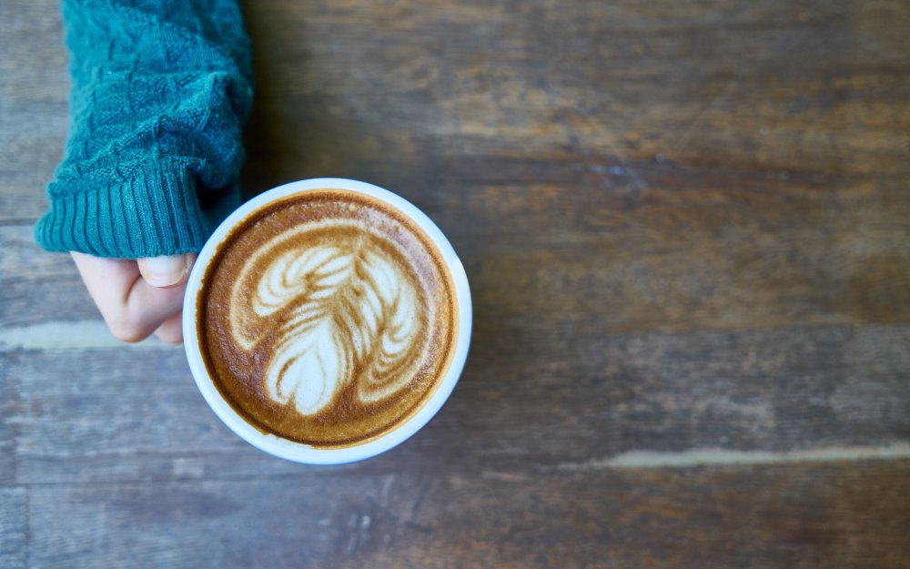 Обои на рабочий стол большие кофе с пенкой