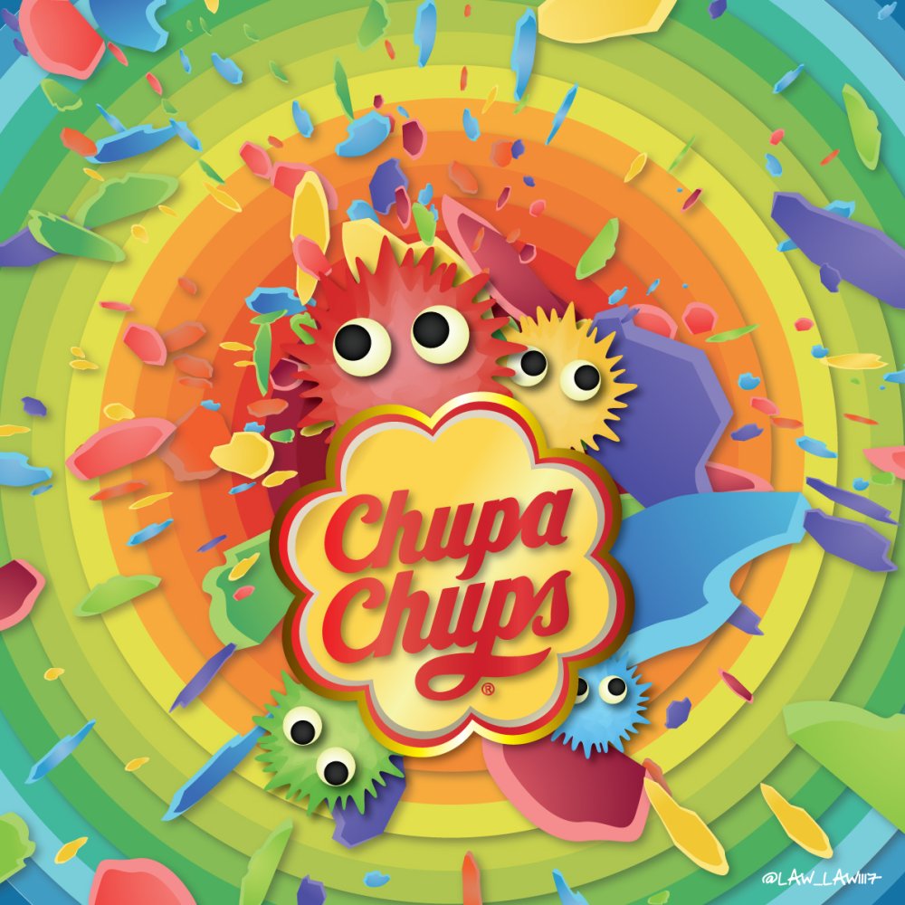 Фон с леденцами акварель