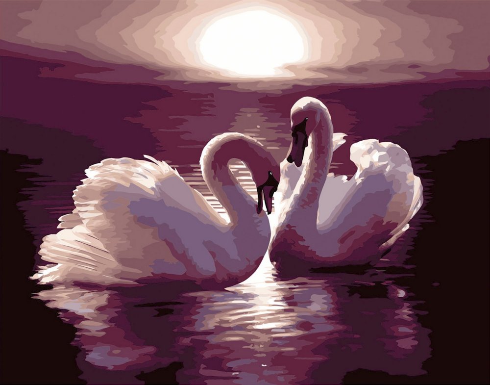 Фон с лебедями красивый