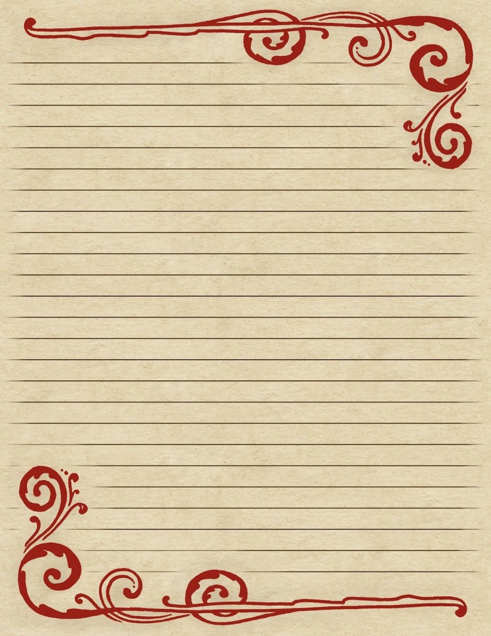 Красивый лист для письма