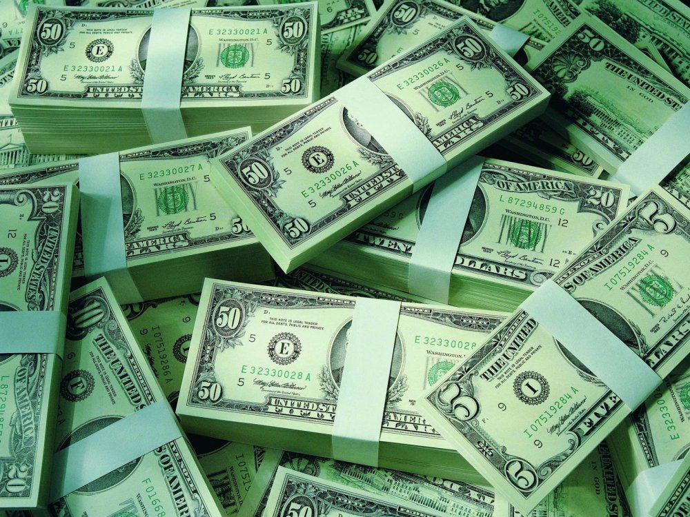 Фон из долларовых купюр