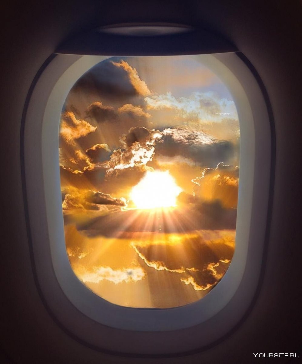 Облака из окна самолета