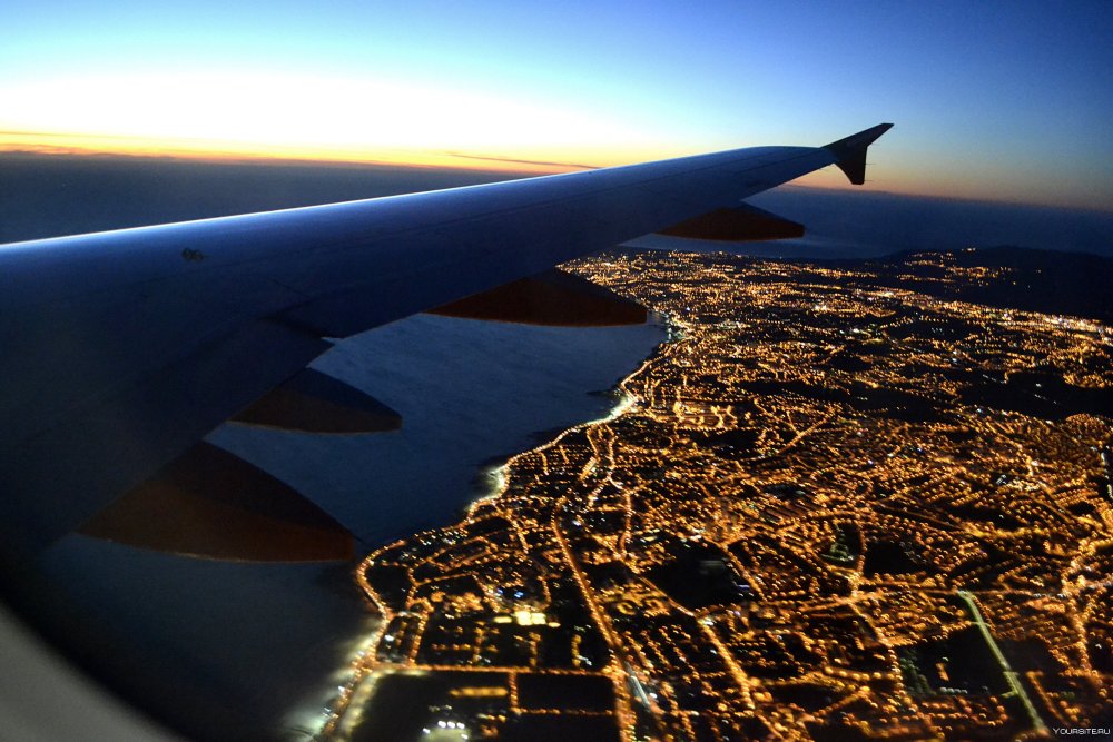 Вид из окна самолета