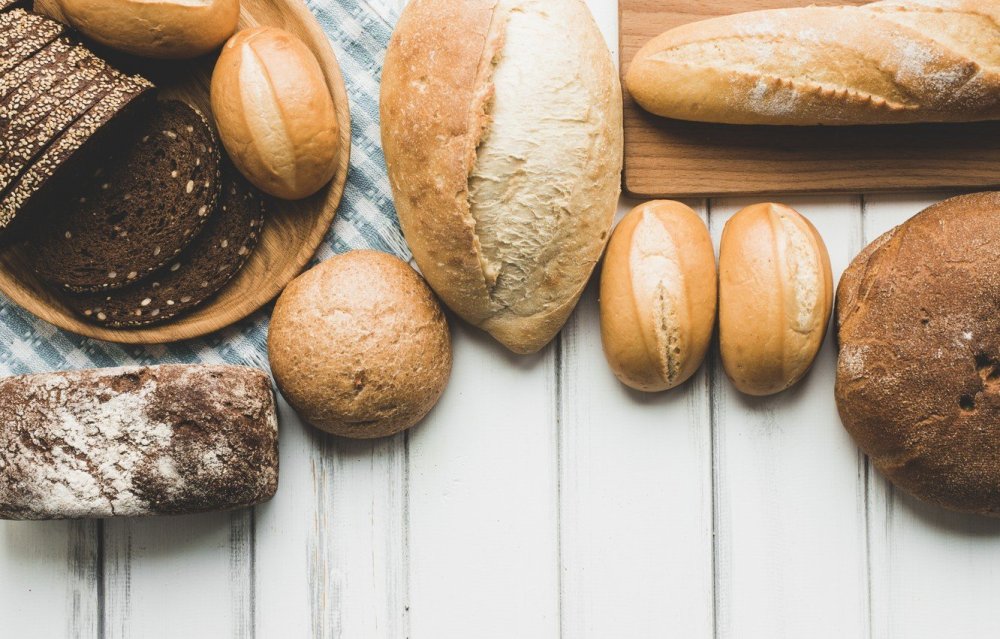 Хлеб выпечка сверху