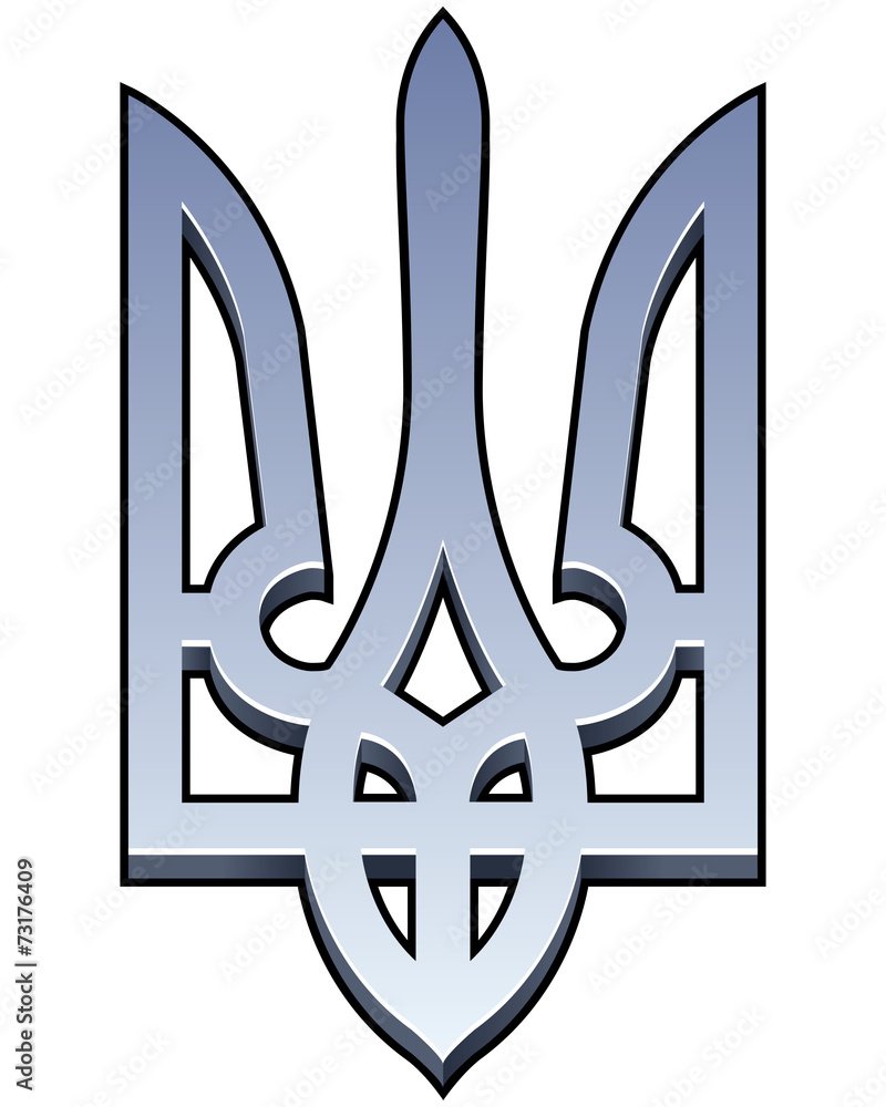 Трезубец в черно белом фоне